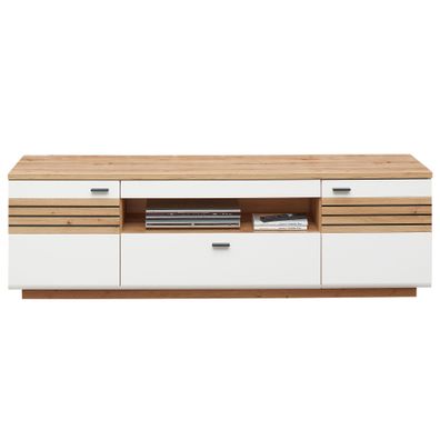 Lowboard Frederik 6 weiß Artisan Eiche 190/59/47 cm TV-Schrank