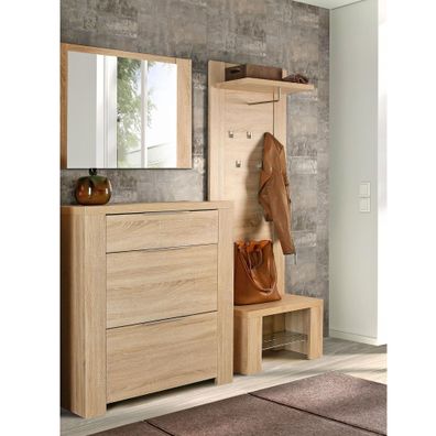 Garderobe Calvin 132 Sonoma Eiche 180x200x45 cm Garderobe Flur Diele