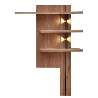 Wandpaneel Donia 8 Wildeiche bianco 122x174x24 cm Wandregal LED Deko