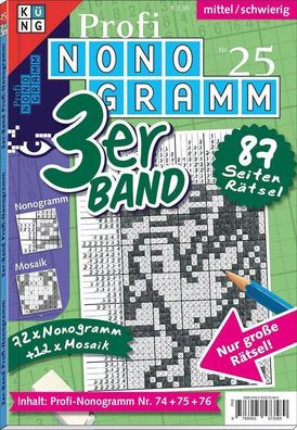 Profi-Nonogramm 3er-Band Nr. 25, Conceptis Puzzles