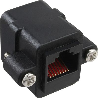 InLine® Patchkabelkupplung Cat.5e, UTP, 2x RJ45 Buchse, zum Einbau, schwarz