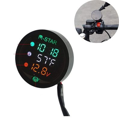 Wasserdichte Nachtsicht Motorrad Meter LED Digitalanzeige Voltmeter Spannung