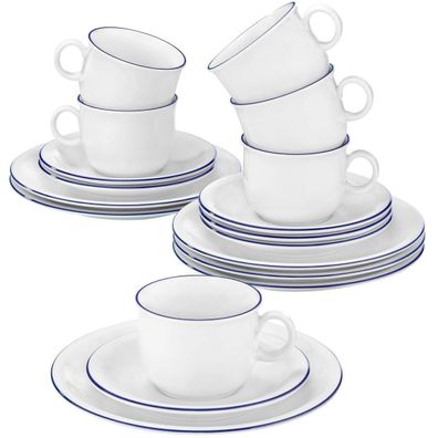 Seltmann Weiden Kaffeeservice 18-teilig Compact Blaurand 001.718893