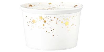 Seltmann Weiden Liberty Schale rund 5296 mit Deckel 14x9 cm Golden Stars 001.772119