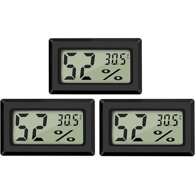 3X Mini LCD Digital Thermometer Temperatur Luftfeuchtigkeit Hygrometer