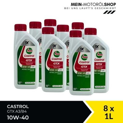 Castrol GTX 10W-40 A3/B4 8x1 Liter