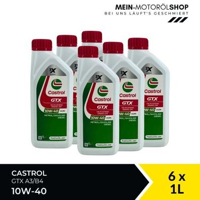 Castrol GTX 10W-40 A3/B4 6x1 Liter