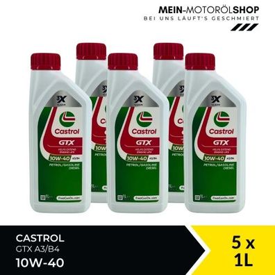 Castrol GTX 10W-40 A3/B4 5x1 Liter