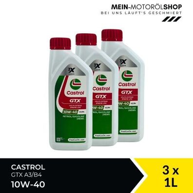 Castrol GTX 10W-40 A3/B4 3x1 Liter