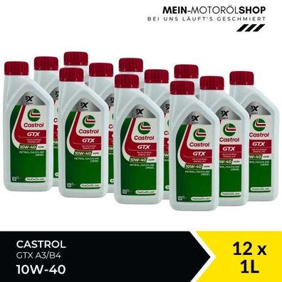 Castrol GTX 10W-40 A3/B4 12x1 Liter