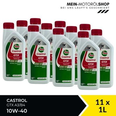 Castrol GTX 10W-40 A3/B4 11x1 Liter