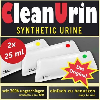 2x 25 ml original CleanU Clean Urin künstlicher synthetischer fake Urin