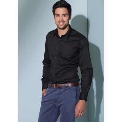 James & Nicholson® JN193 Men´s Shirt Slim Fit Long Für Business und Freizeit