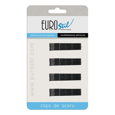 Clips Eurostil 5 cm Schwarz Wellpappenanlage (24 pcs)