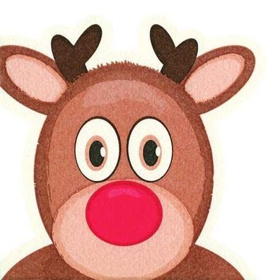 12 Servietten gestanzt Rudolph Rentier Winter Weihnachten Elch 33 cm