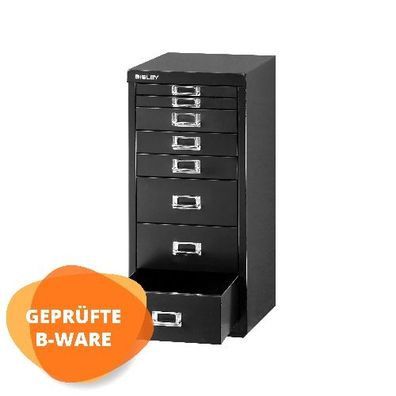 Bisley Schubladenschrank MultiDrawer, DIN A4, 8 Schubladen, Metall, Schwarz