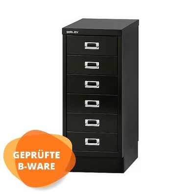 Bisley Schubladenschrank MultiDrawer, DIN A4, 6 Schubladen, Metall, Schwarz