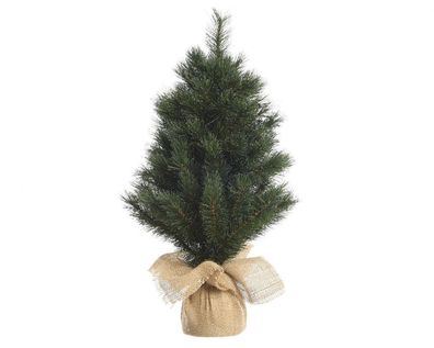 Kaemingk Kleiner Weihnachtsbaum Malmö Grün & weiß 45 cm - Kunstpflanzen