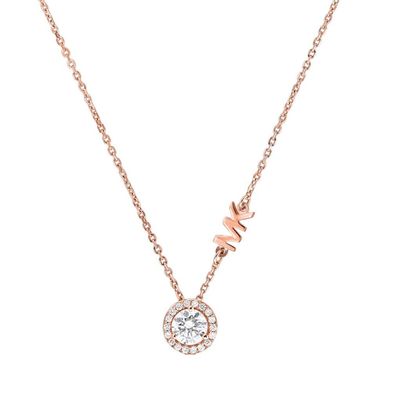 Gentle bronze necklace with zircons MKC1208AN791