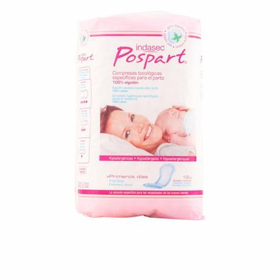 Indasec Pospart Tocological Compresses 100% Cotton 12 Einheiten