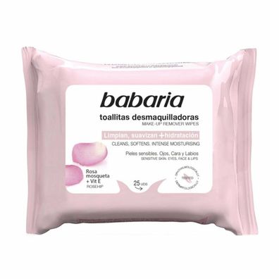 Babaria Rosa Mosqueta Make Up Remover Wipes 25 Units