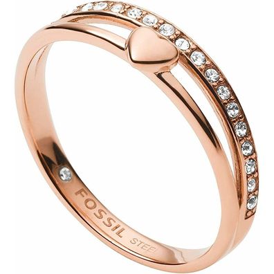 Romantic bronze ring with crystals JF03460791 - Circuit: 59 mm