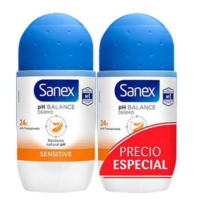 Sanex Ph Balance Dermo Sensitive Deodorant Roll On Duplo 2x50ml