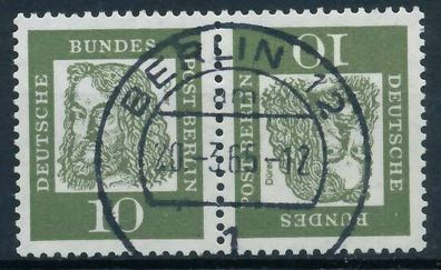 BERLIN Zusammendruck Nr K3 zentrisch gestempelt WAAGR PAAR X80573A