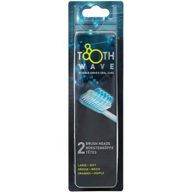 Spare heads for ToothWave Soft Large toothbrush 2 pcs