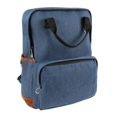 Lässiger Rucksack Denim Patch