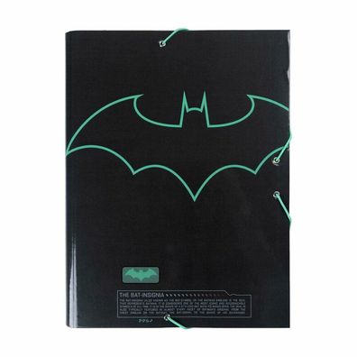 Faltblatt Batman A4 Schwarz (24 x 34 x 4 cm)