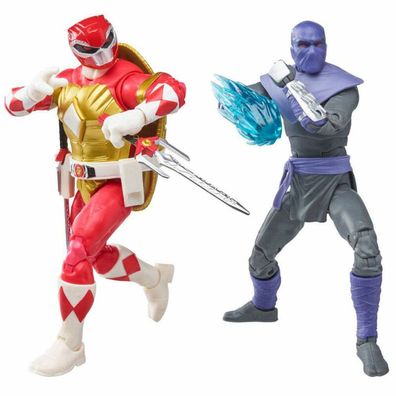 Power Rangers Ninja-Schildkröten Raphael + Fußsoldat Tommy Pack Figur 15cm