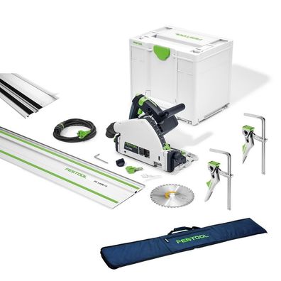 Festool Tauchsäge TS 55 FEBQ Plus FS 577010 + Tasche Hebelzwinge Splitterschutz