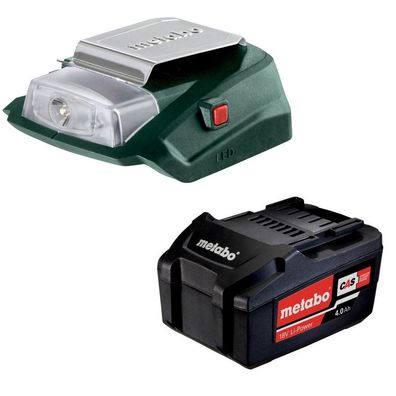 Metabo Akku 18 V 4,0 Ah Li-ION + USB Adapter mit LED Licht CAS System Mafell