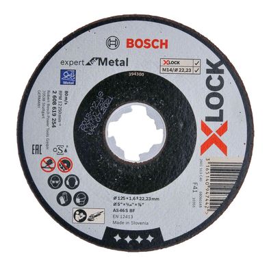 Bosch X-LOCK Trennscheibe 125x2,5x22,23mm Expert for Metal für Winkelschleifer