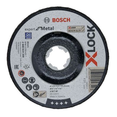 Bosch X-LOCK Schruppscheibe 125x6x22,23 mm Expert for Metal für Winkelschleifer