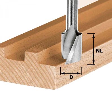 Festool Spiralnutfräser Nutfräser Fräser HS Spi S8 D12/20 für Fräse 490947