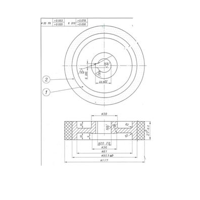 Roma Vorschubrolle Gummi 117 x 27 x 20 mm weiss für Vorschubapparat Roma 110