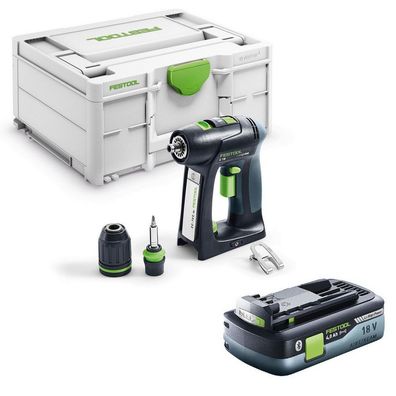 Festool Bohrschrauber C 18-Basic + Akkupack BP 18 Li 4,0 HPC-ASI 577050