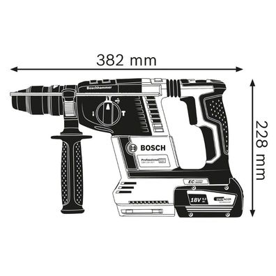 Bosch Akku-Bohrhammer GBH 18V-26F 2x 5,5Ah + GAL 1880 CV L-Boxx 061191000F