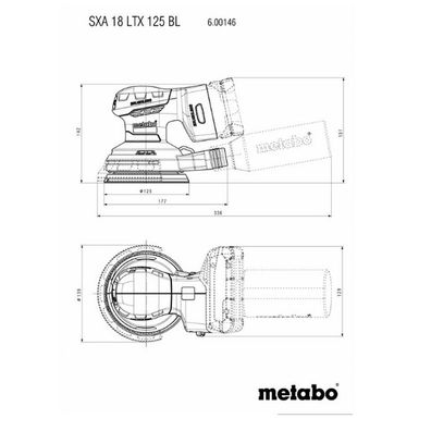 Metabo Akku-Exzenterschleifer SXA 18 LTX 125 BL 18V Metabox 215 600146840