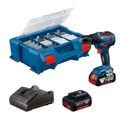 Bosch Akku-Bohrschrauber GSR 18V-55 2x 4,0Ah Zubehör-Set GAL 18V-20 06019H5209