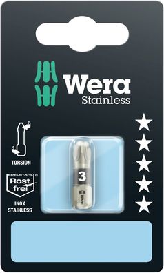 Wera 3855/1 TS SB Bits, Edelstahl, PZ 3 x 25 mm 05073615001