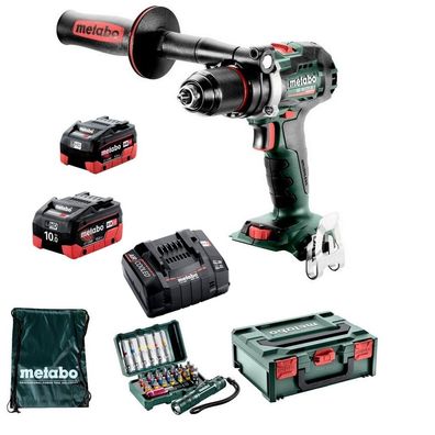 Metabo Akku-Bohrschrauber BS18LTXBLI + Metabox145 + Bit-Box + 5,5/10,0Ah + ASC145