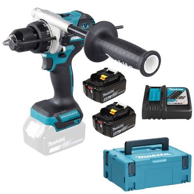 Makita Akku Schlagbohrschrauber DHP486RTJ 18V 130 Nm 2x BL1850B 1x DC18RC Makpac