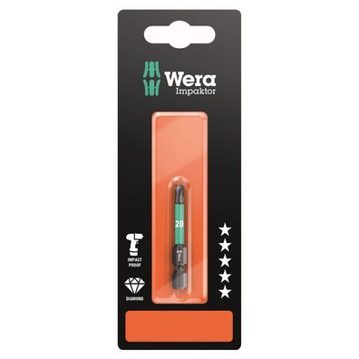 Wera 867/4 IMP DC SB Impaktor Bits, TX 20 x 50 mm 05073964001 TORX