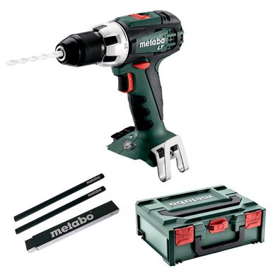 Metabo Akku-Bohrschrauber BS18LT + metaBOX145 + Meterstab + Bleistifte