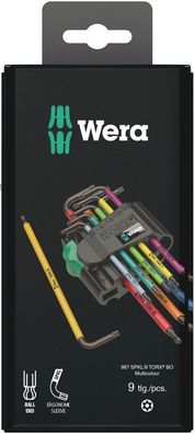 Wera 967/9 TX BO Multicolour 1 SB Winkelschlüssel BlackLaser 9tlg 05073599001