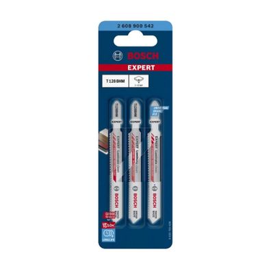 Bosch Stichsägeblätter T128BHM 3St Expert 2608900542 mit Carbide Technology