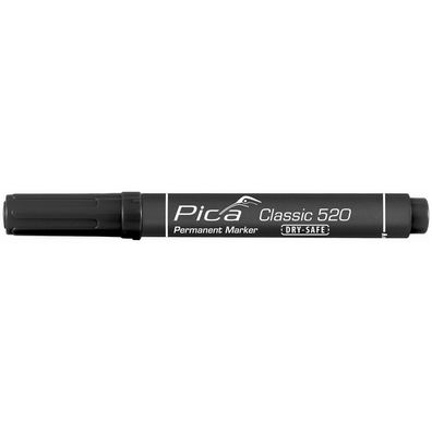 Pica Classic Permanentmarker Marker schwarz Rundspitze 1-4mm Dry-Safe 520/46